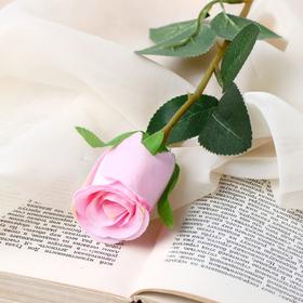 Цветок искусственный 'Бутончик розы' 5х50 см розовый Ош