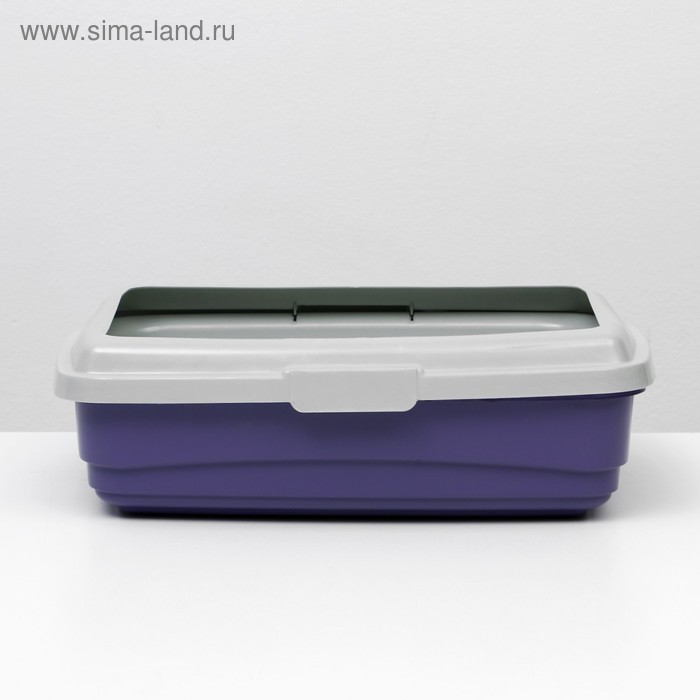 фото Лоток большой с сеткой и бортиком atlantis "стандарт", 43 х 33 х 12,5 см, фиолетовый, atlantis plast