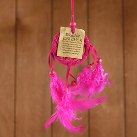 

Ловец снов "Спокойствие" розовый 6х0,5х20 см