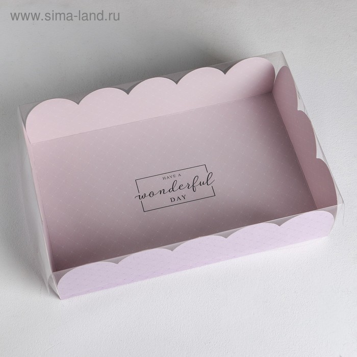 Коробка подарочная с PVC-крышкой «Хорошего дня!», 20 × 30 × 8 см
