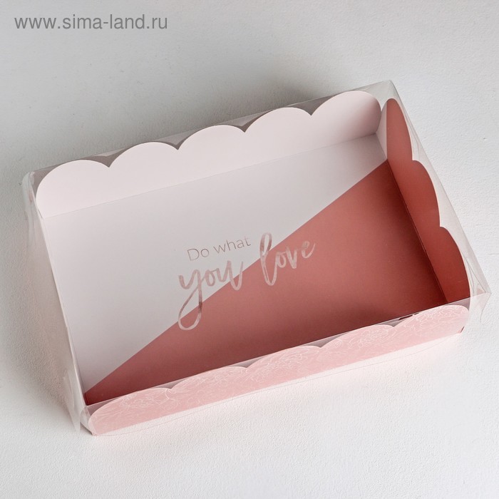 Коробка подарочная с PVC-крышкой Enjoy, 20 × 30 × 8 см