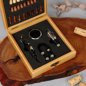 Подарочные наборы для вина с шахматами "Истина в вине", 14,6 х 16,7 см от Сима-ленд