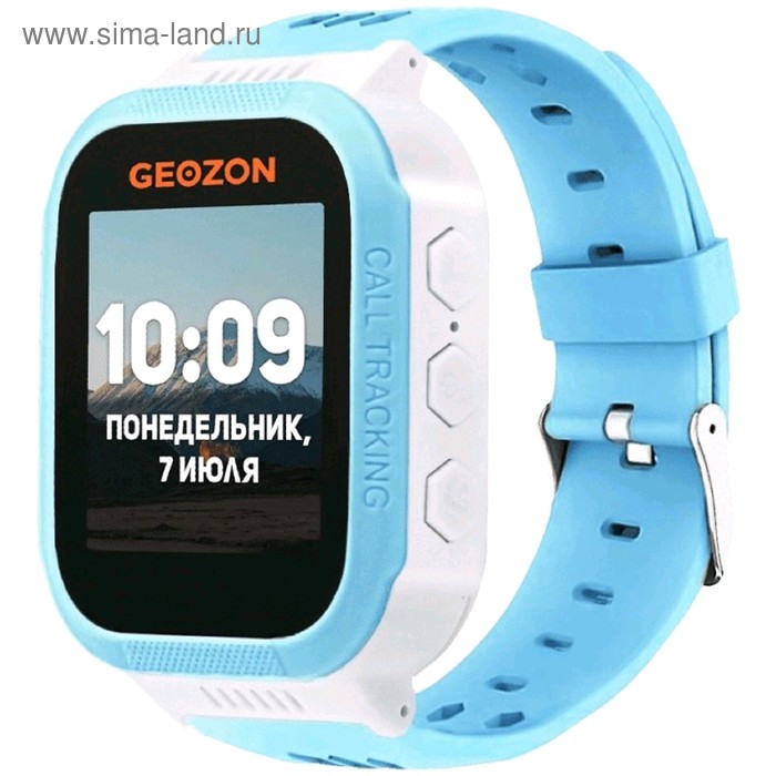 фото Смарт-часы geozon classic 1.44", tft, ip54, gps, android, ios, голубые