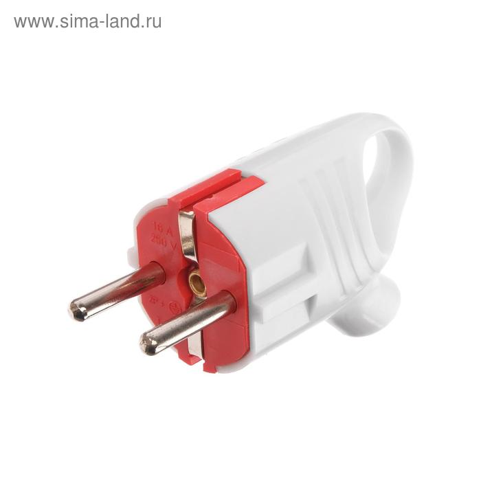

Вилка угловая, с кольцом, 16А, без з/к, 220 В, белая, розничная упаковка.