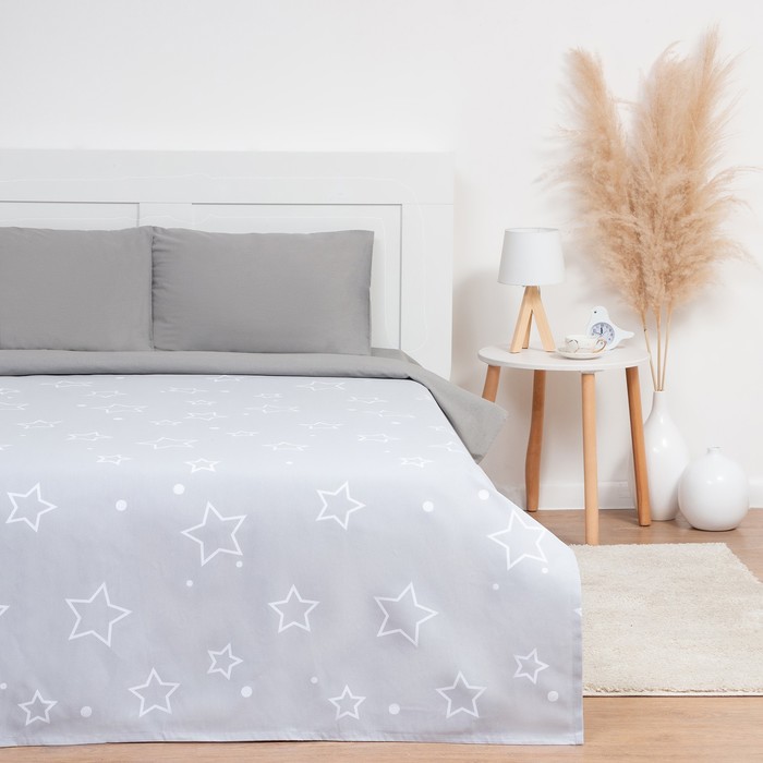 

Покрывало Этель Grey star, 200*215 см, 100% хлопок