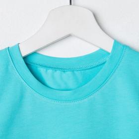 

Футболка для девочки, цвет бирюзовый, рост 146 см