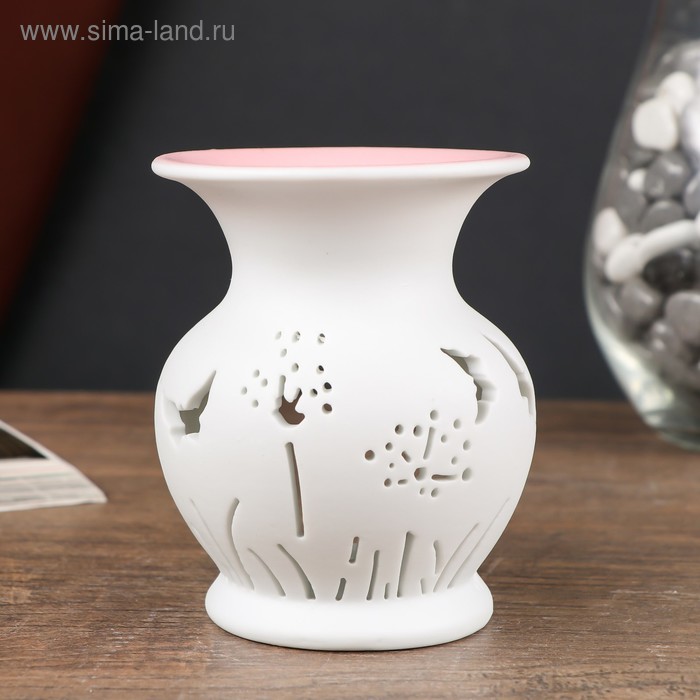 Аромалампа керамика Бабочки на вазе МИКС 9,5х7,5х7,5 см