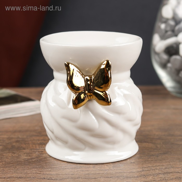 Аромалампа керамика Золотая бабочка 9х7,5х7,5 см