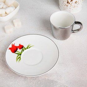 

Кофейная пара «Зазеркалье. Тюльпан», чашка 90 мл, блюдце 13 см