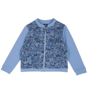 

Кардиган для девочек, рост 122 см, цвет синий, принт кристаллы