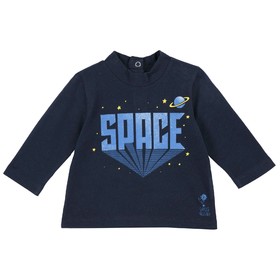 

Лонгслив для мальчиков, рост 74 см, цвет тёмно-синий, принт Space