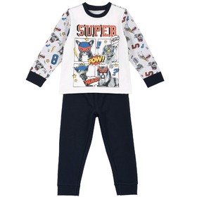 

Пижама для мальчиков, рост 92 см, цвет тёмно-синий, принт Super