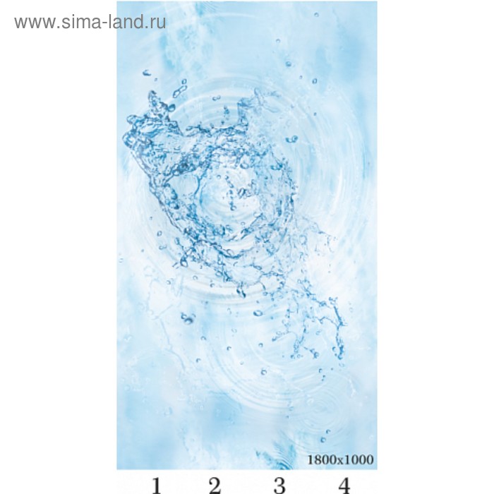 цена Панель потолочная PANDA Вода панно 4130 (упаковка 4 шт.), 1,8х1 м