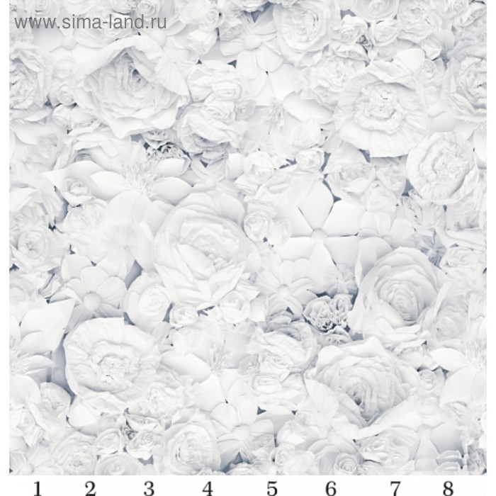 цена Панель потолочная PANDA Цветы панно 4144 (упаковка 8 шт.), 3х2 м