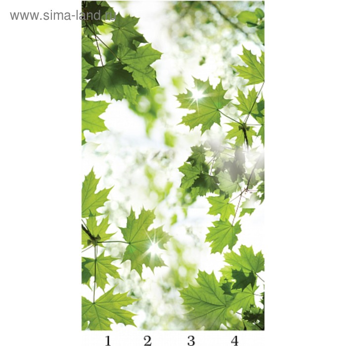цена Панель потолочная PANDA Листья панно 4160 (упаковка 4 шт.), 1,8х1 м