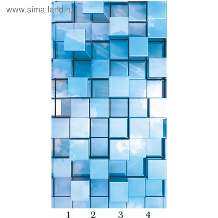 Панель потолочная PANDA Куб панно 4170 (упаковка 4 шт.), 1,8х1 м