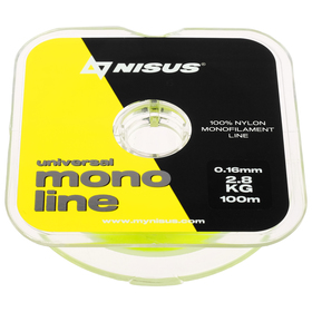 

Леска NISUS MONOLINE Fluorescent Yellow 0,16 мм/100 м