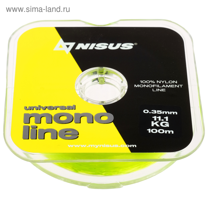 Леска NISUS MONOLINE Fluorescent Yellow 0,35 мм/100 м