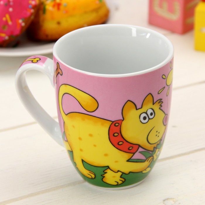 Набор детской посуды "Дружок", 2 предмета: кружка 300 мл, блюдце