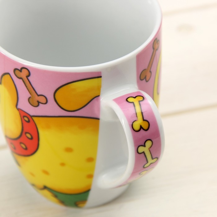 Набор детской посуды "Дружок", 2 предмета: кружка 300 мл, блюдце