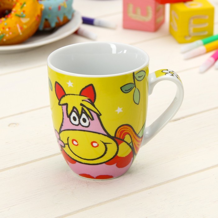 Набор детской посуды "Лошадка", 2 предмета: кружка 300 мл, блюдце