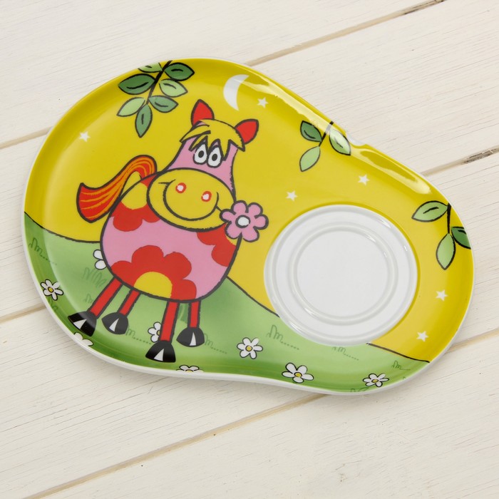 Набор детской посуды "Лошадка", 2 предмета: кружка 300 мл, блюдце