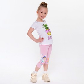 

Лосины для девочки, цвет розовый, рост 104 см