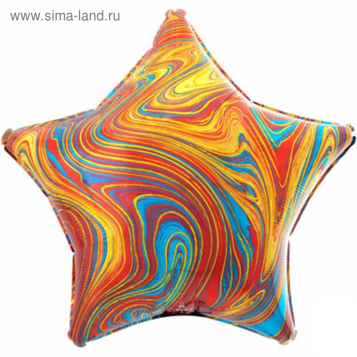 

Шар фольгированный 19" звезда Мрамор, разноцветный 1204-1034