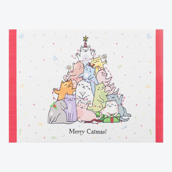 

Новогодняя салфетка на стол Merry Catmas 40х29 см