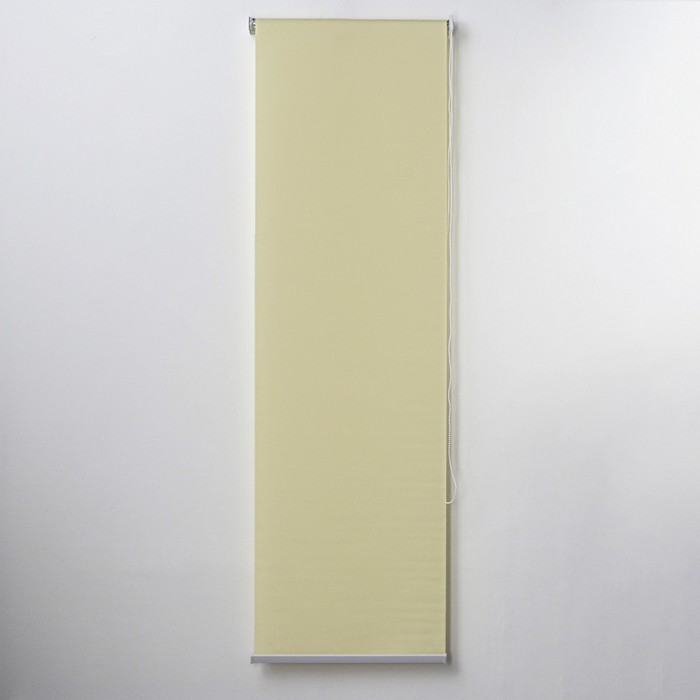 Штора рулонная «Механика», 60×180 см (с учётом креплений 3,5 см), цвет бежевый
