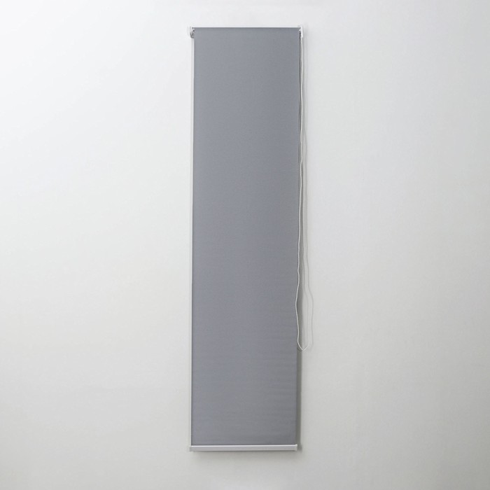 фото Штора рулонная «механика. блэкаут», 50×180 см (с учётом креплений 3,5 см), цвет серый