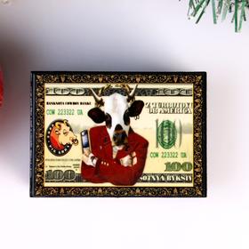 

Шкатулка «Денежная Корова», 6х9 см, лаковая миниатюра