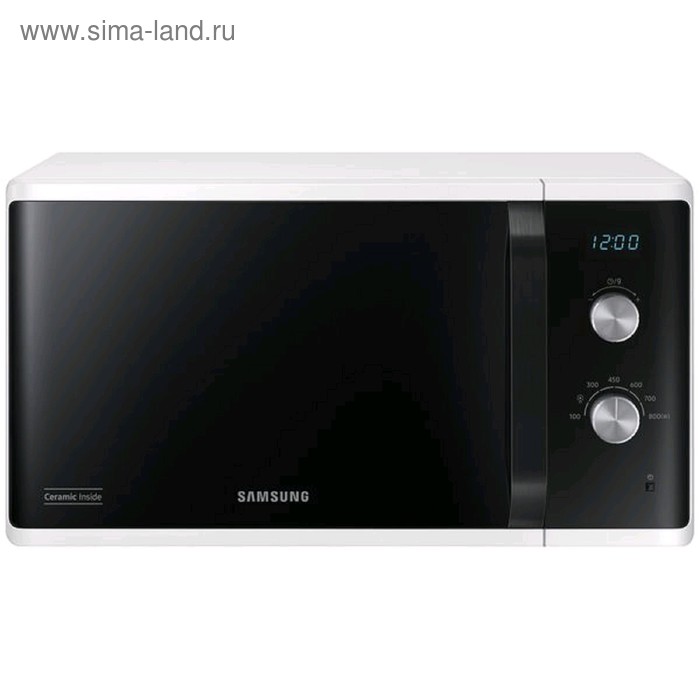 Микроволновая печь Samsung MS23K3614AW/BW, 800 Вт, 23 л, чёрно-белая микроволновая печь pioneer mw356s 800 вт 6 программ сенсор 23 л чёрно белая