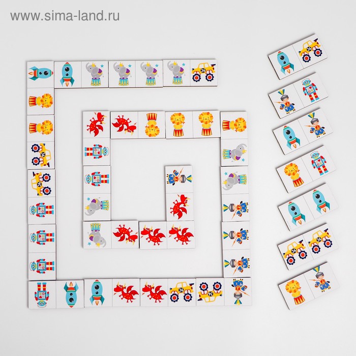 

Умное домино. Только для мальчиков, 28 фишек