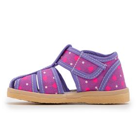 

Сандалии детские, цвет сиреневый/сердце, размер 25,5