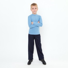Брюки для мальчика прямые с посадкой на талии, цвет темно-синий, рост 164 см (42/M) Ош