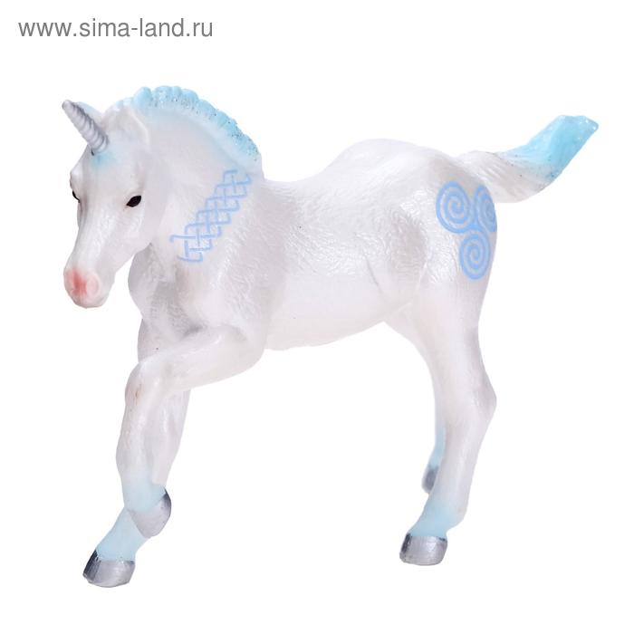 Фигурка «Жеребёнок единорога», цвет голубой фигурка лошади collecta жеребёнок единорога голубой