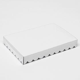 

Коробочка для печенья с PVC крышкой "ЗигЗаг", крафт, 22 х 15 х 3 см