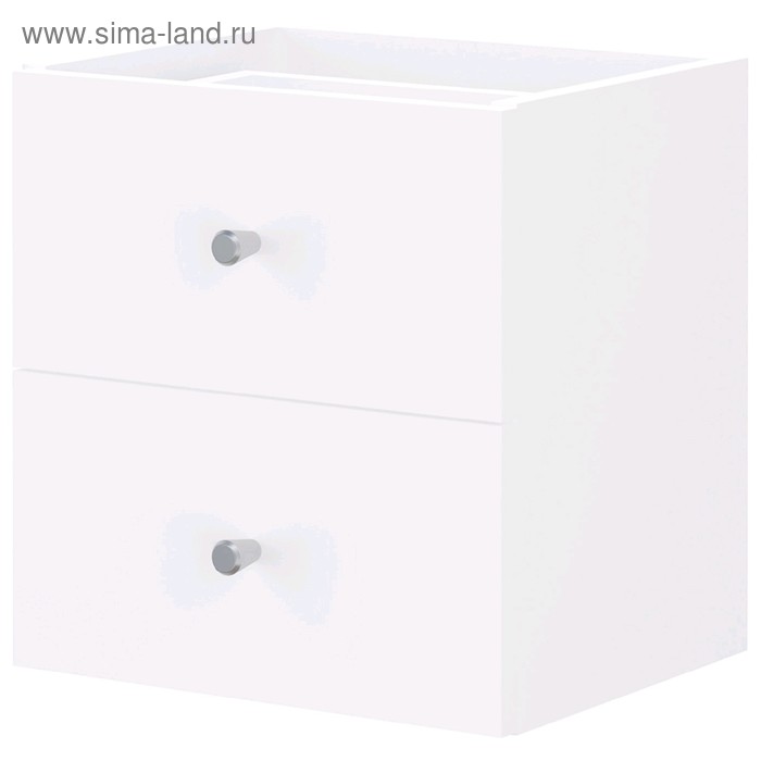 Элемент встраиваемый с 2 ящиками для стеллажа Polini Home Smart, цвет белый