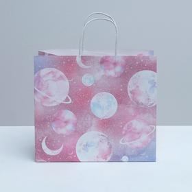 

Пакет подарочный крафтовый Space, 32 × 28 × 15 см