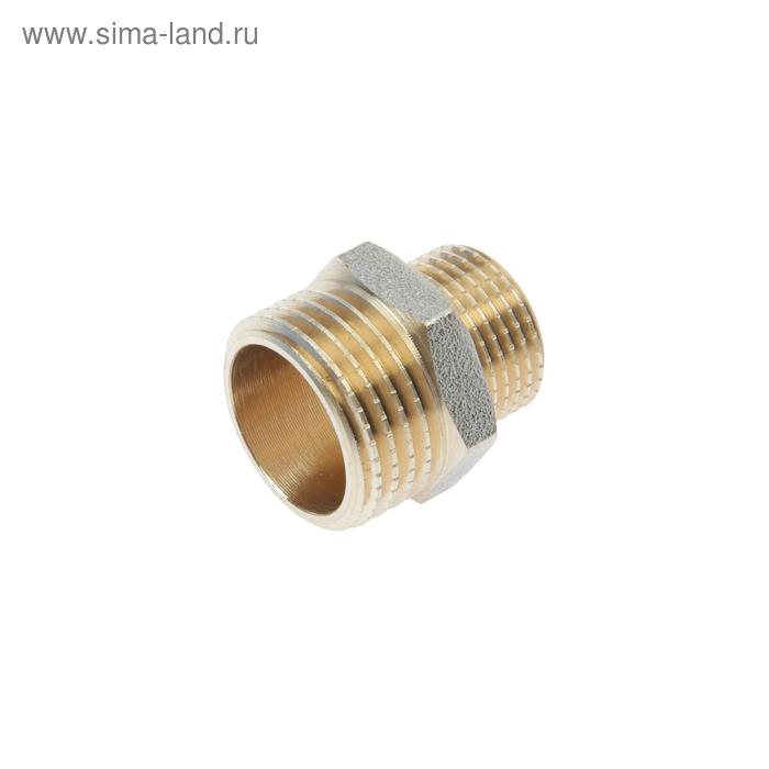 

Ниппель переходной "CTM", 1/2" х 3/8" наружная резьба, никелированная латунь