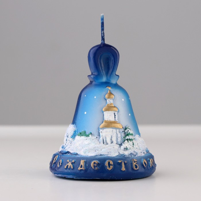 Свеча декоративная "Колокольчик Рождественский", малая, 6×6×7 см