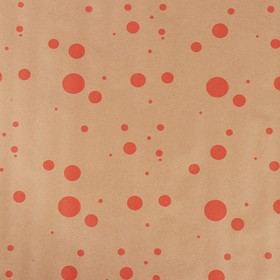

Бумага упаковочная крафт "Горошина крупная", красный на коричневом, 0,7 х 8,5 м, 70 г/м²