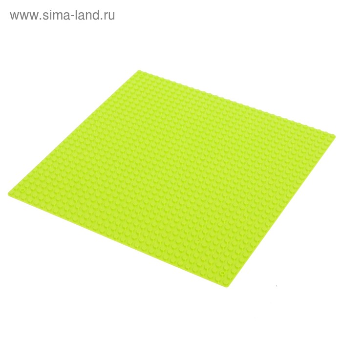 фото Пластина-основание для конструктора 25,5х25,5 см (диаметр 0,5см), цвет зелёный