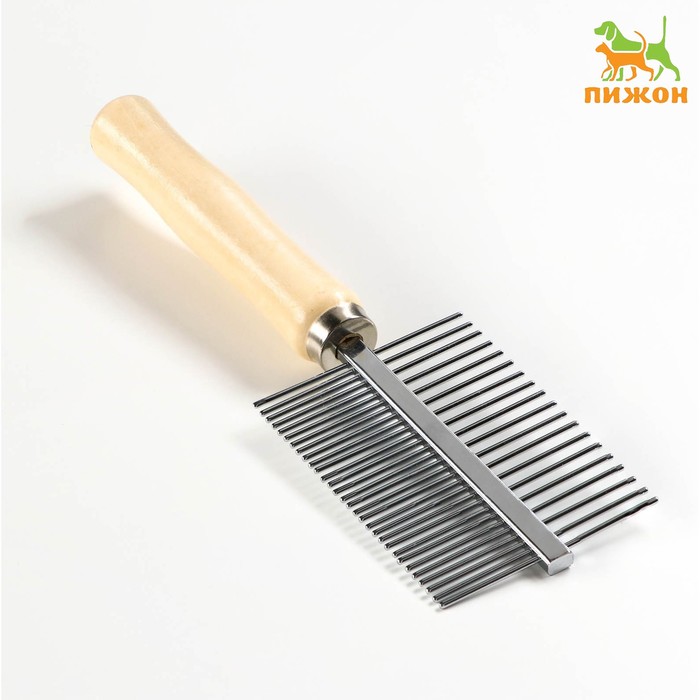 

Расчёска Wood двухсторонняя с деревянной ручкой, 17 х 5,5 см