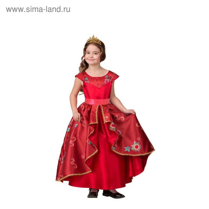 Карнавальный костюм «Елена из Авалора», платье, корона, р. 34, рост 134 см