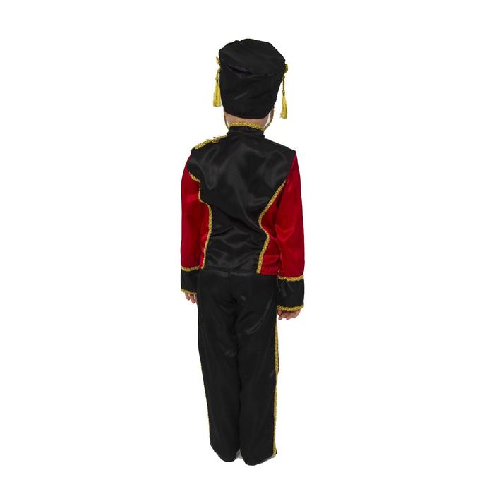 Карнавальный костюм «Гусар», куртка, брюки, головной убор, р. 30, рост 116 см