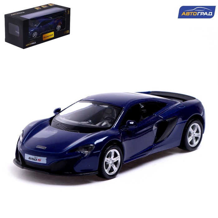 

Машина металлическая MCLAREN 650S, 1:32, открываются двери, инерция, цвет синий