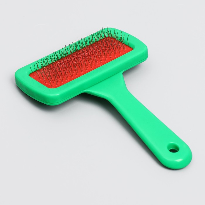 Пуходёрка без капель с пластиковой ручкой 9 х 14 см, микс цветов