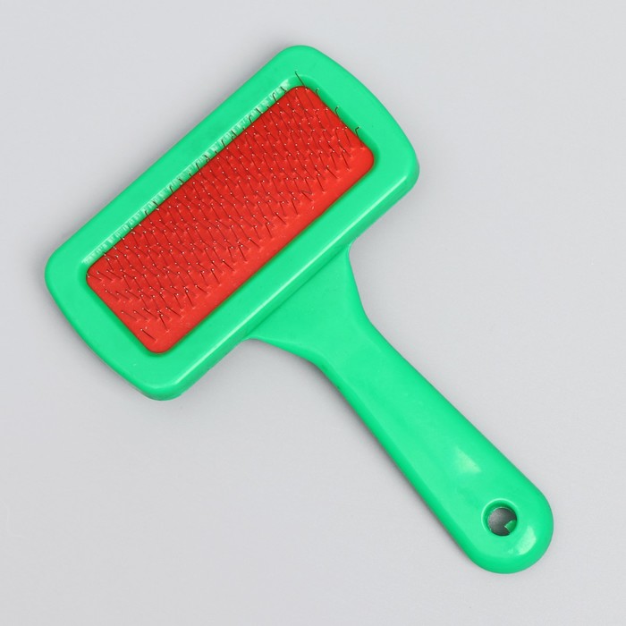 Пуходёрка без капель с пластиковой ручкой 9 х 14 см, микс цветов